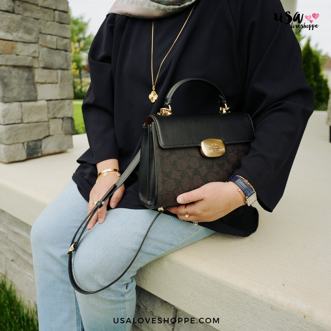 The Best of Both Worlds: Style Meets Affordability with the COACH Eliza Top Handle in Signature Canvas