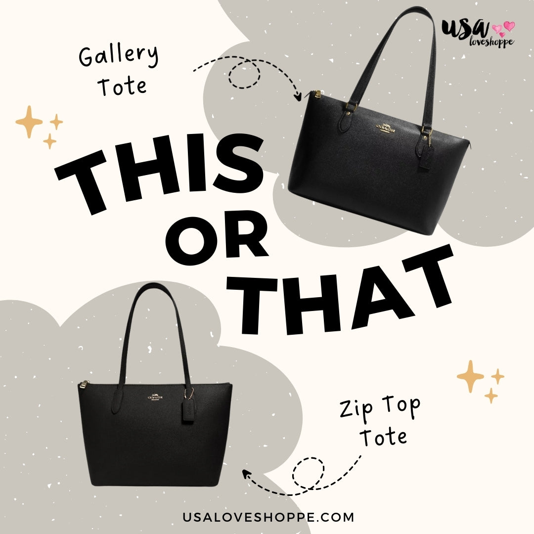 Coach Gallery Zip Top Tote - factory Black