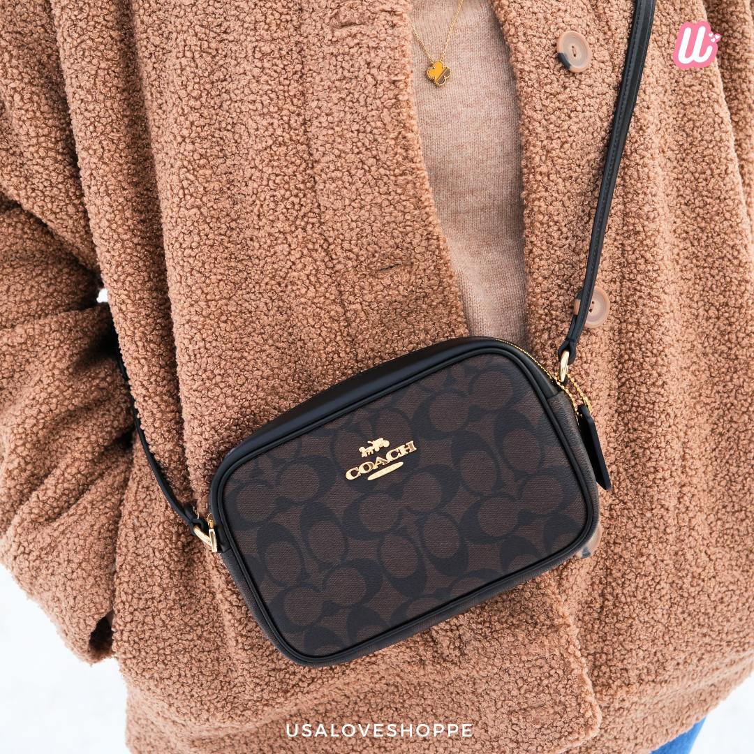 Unveil the Chic: Coach Mini Jamie Camera Bag in Signature Canvas