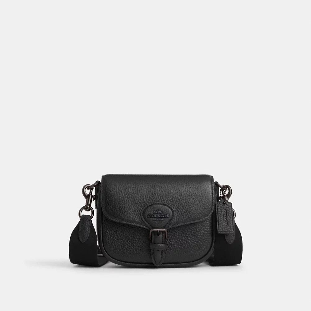 Discover the Elegance of Authenticity: COACH Amelia Small Saddle Bag in Black