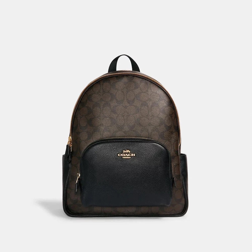 Discover the Exquisite Coach Large Court Backpack in Signature Canvas