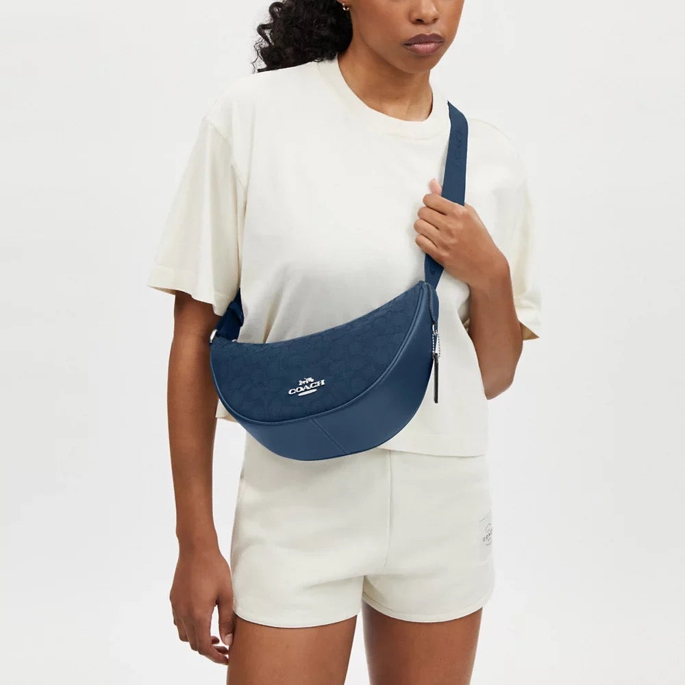 Discover the Ultimate Elegance: COACH Pace Shoulder Bag in Signature Jacquard in Dark Denim (CT822)