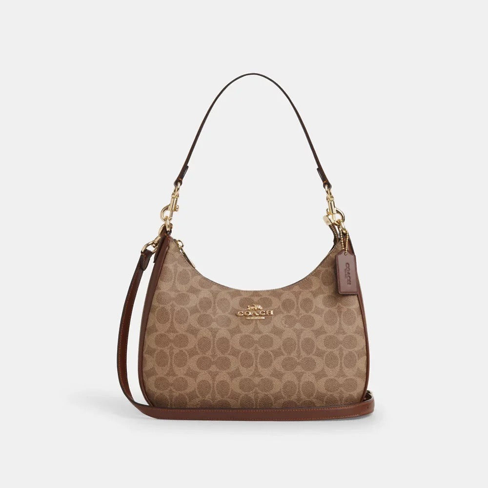 Discover the Ultimate Elegance: Coach Teri Hobo Bag in Signature Canvas