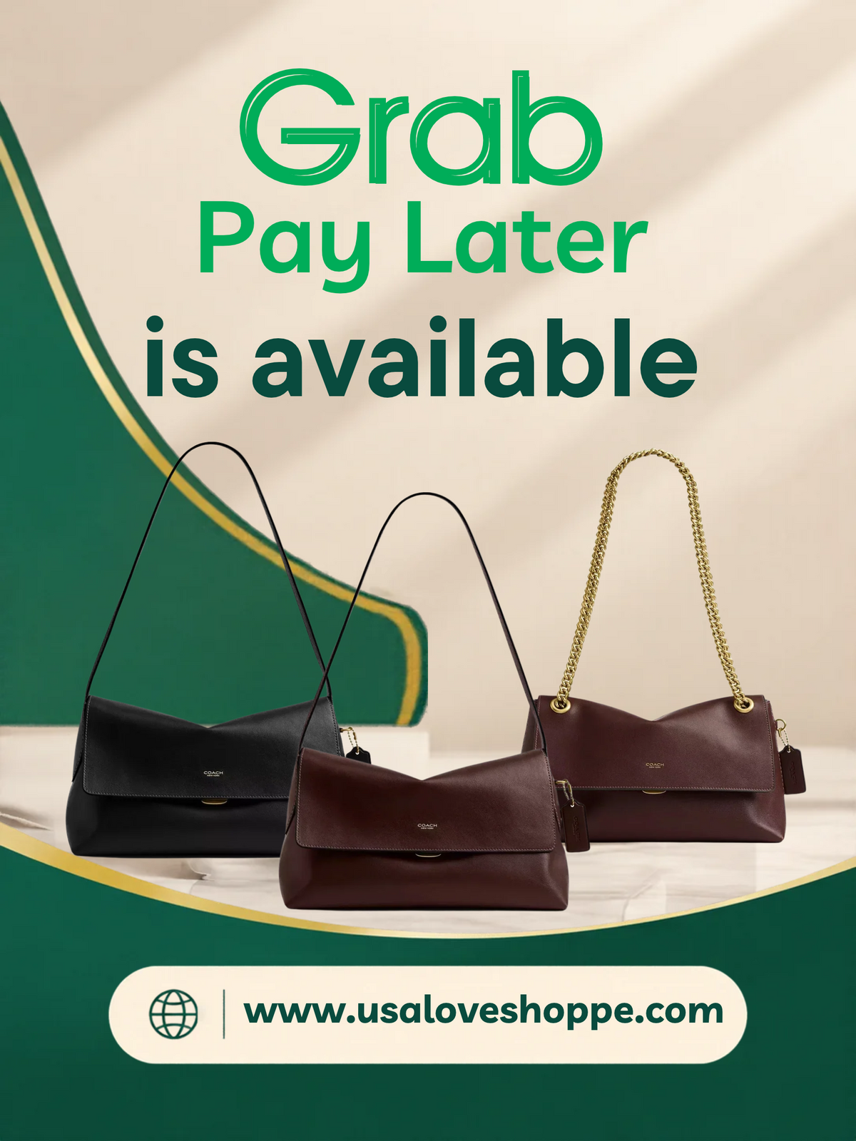 Grab PayLater Malaysia: Shop Coach, Kate Spade & Michael Kors at USA Loveshoppe!