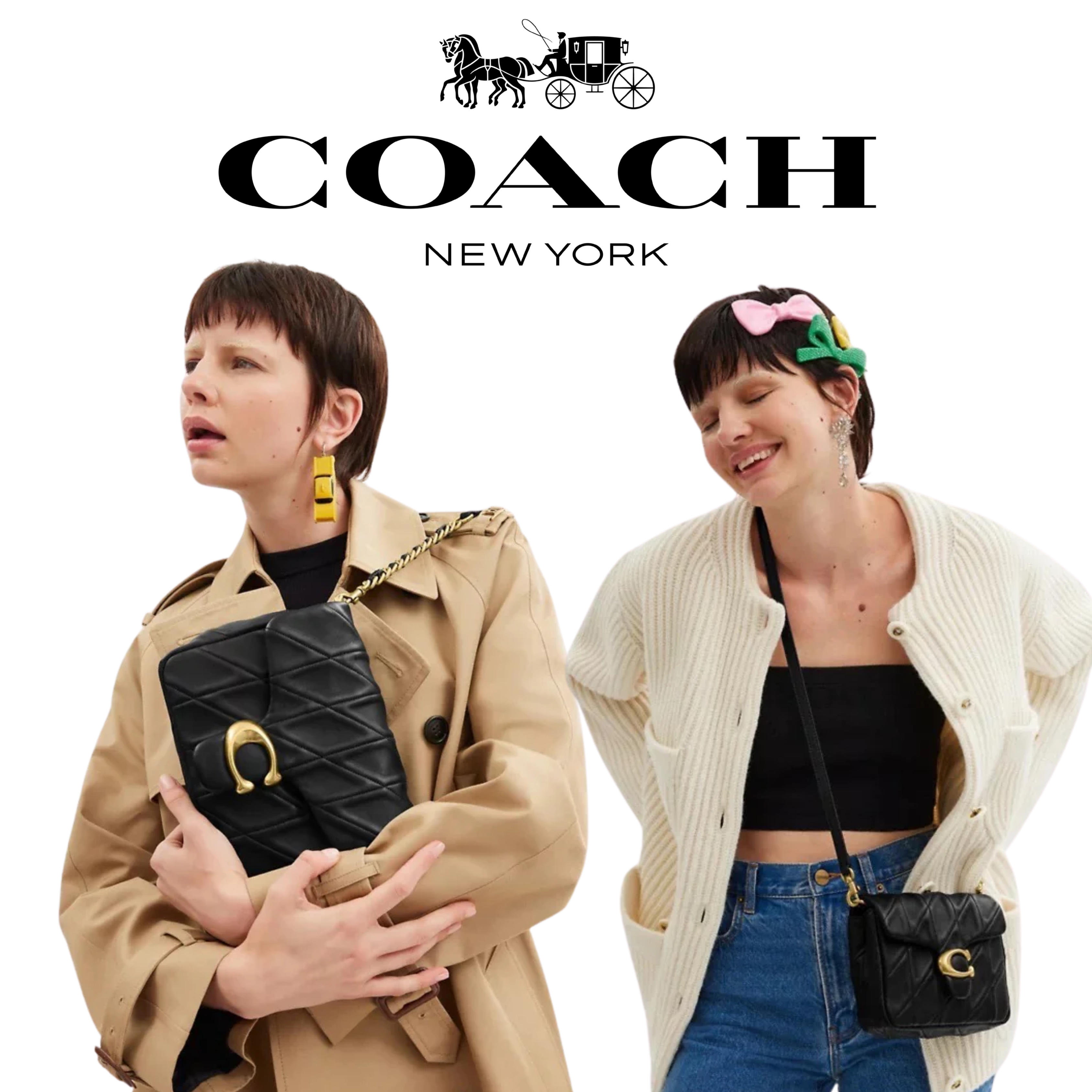 ✨ Elegant Meets Edgy: The COACH Times Square Tabby Shoulder Bags You Need Right Now 🖤