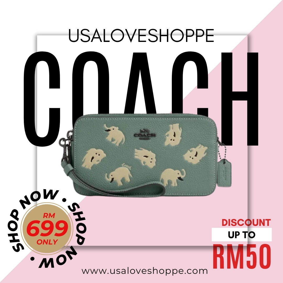 Discover the Enchanting Coach Kira Crossbody Bag with Elephant Print