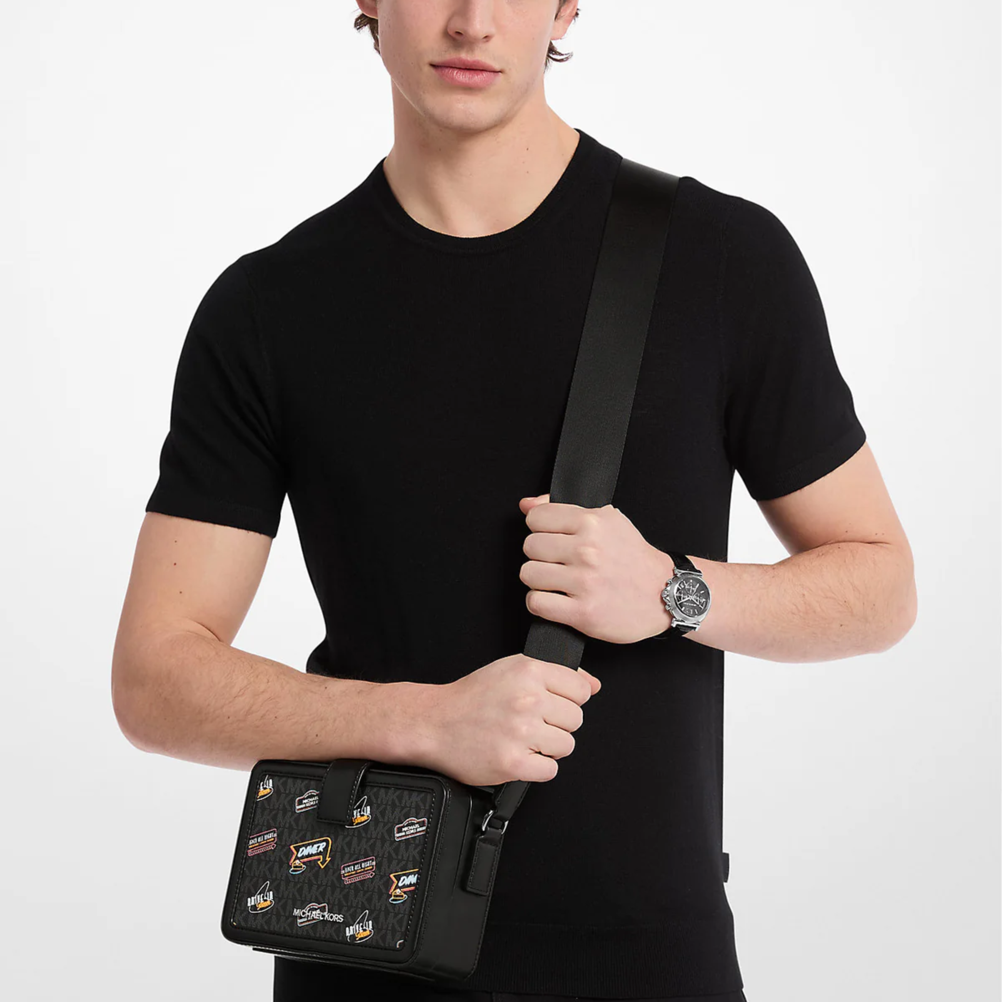 🖤 Introducing the Michael Kors Cooper Lunch Box Crossbody in Black (37T5LCOC9U) 🖤