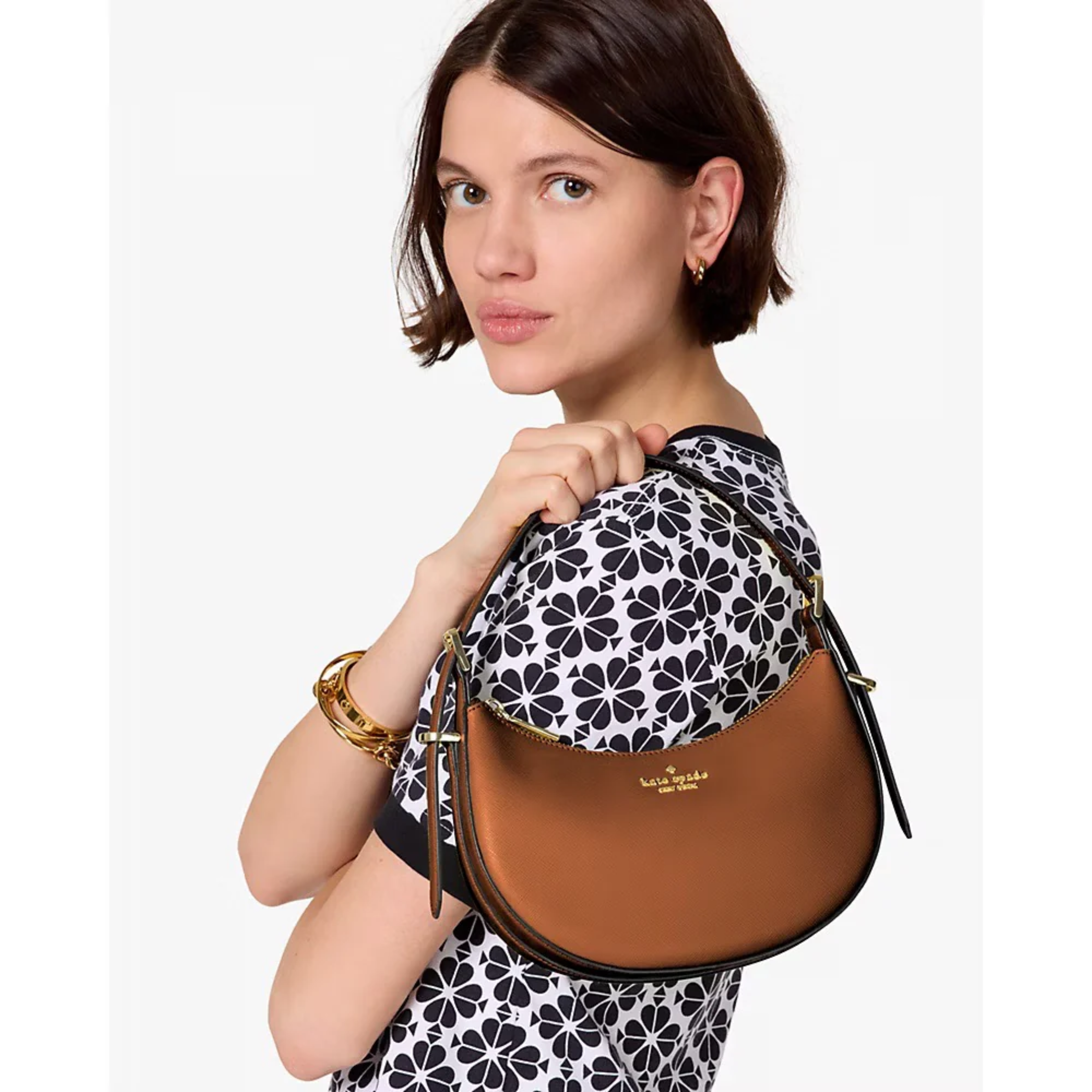 Discover the Curve: Kate Spade Nova Crescent Shoulder Bag in Cavern Clay