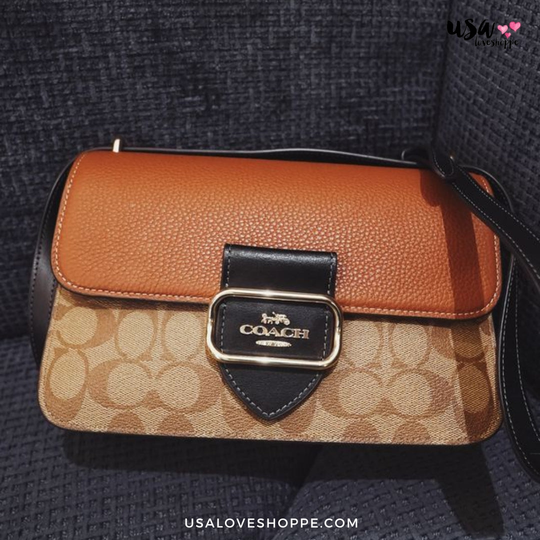 Experience True Elegance with the Authentic Coach Large Morgan Square Crossbody