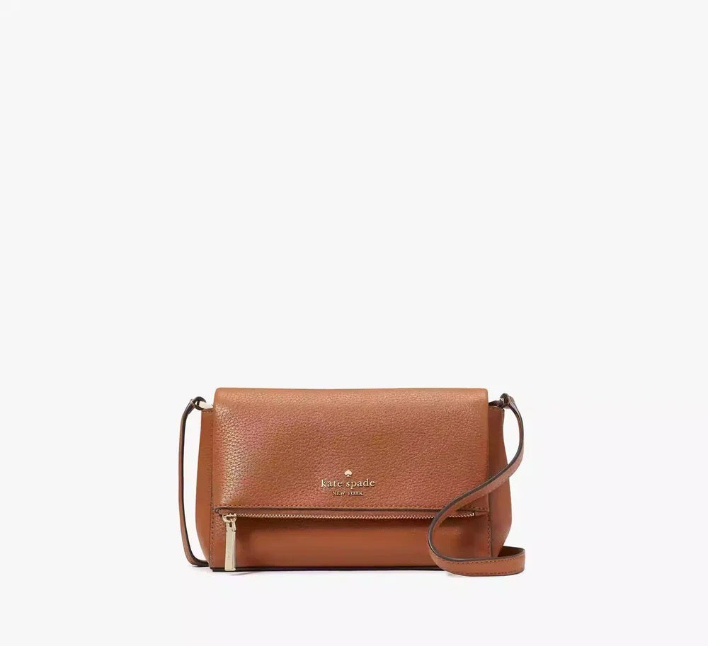 Embrace Elegance with the Kate Spade Leila Mini Zip Crossbody in Warm Ginger – Exclusively at usaloveshoppe