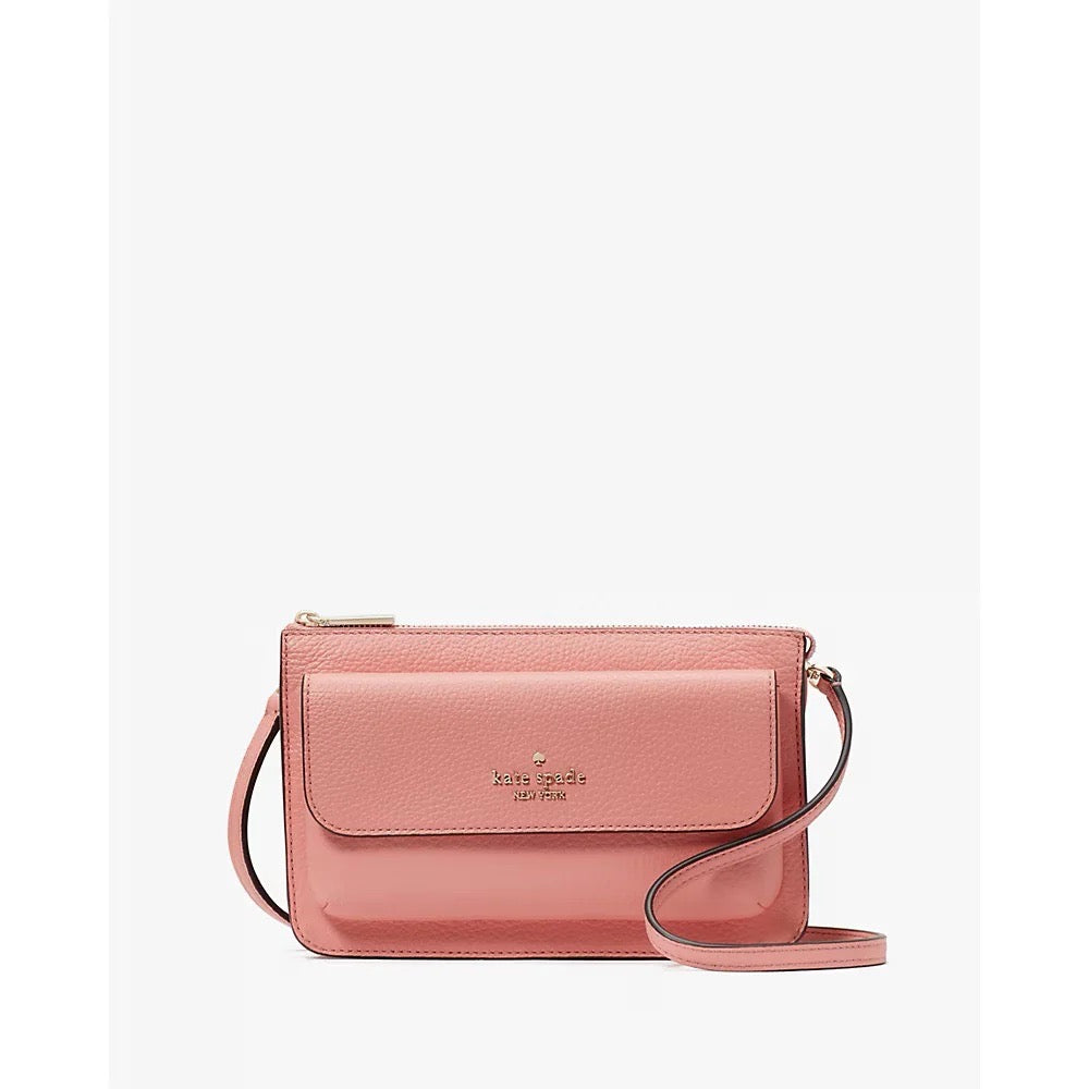 Elevate Your Elegance with Kate Spade Leila Small Flap Crossbody in Peachy Rose