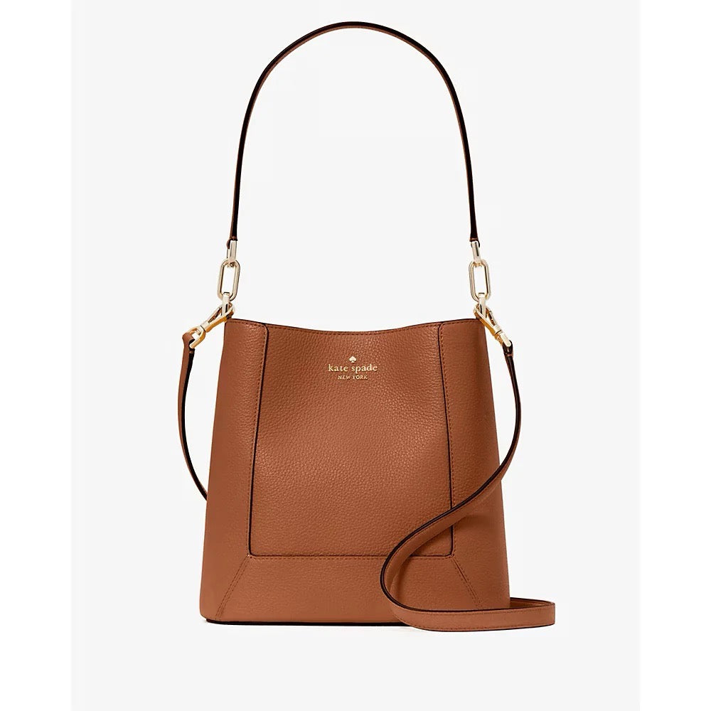 Get Ready for the Ultimate Style Upgrade with the Kate Spade Lena Bucket Bag in Warm Ginger!
