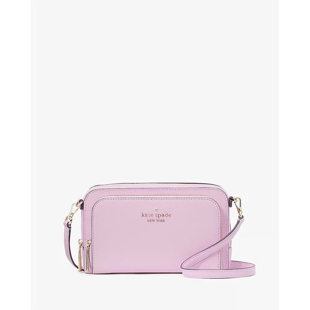 Discover the Elegance of the Kate Spade Staci Dual Zip Around Crossbody in Berry Cream