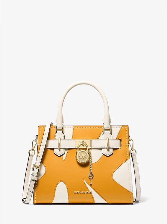 Step into Style with the Michael Kors Hamilton Small Two-Tone Satchel — Now at an Unbeatable Price!