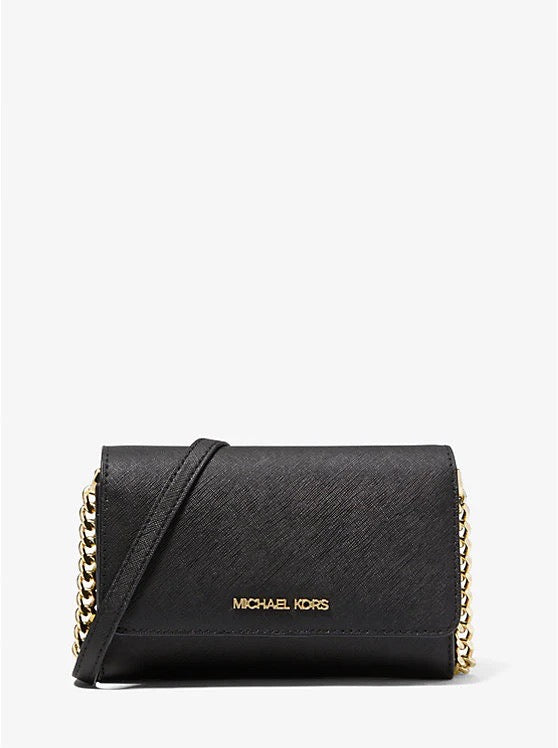 Unlock Unbeatable Deals on the Michael Kors Jet Set Travel Medium MF Phone Crossbody in Black at usaloveshoppe