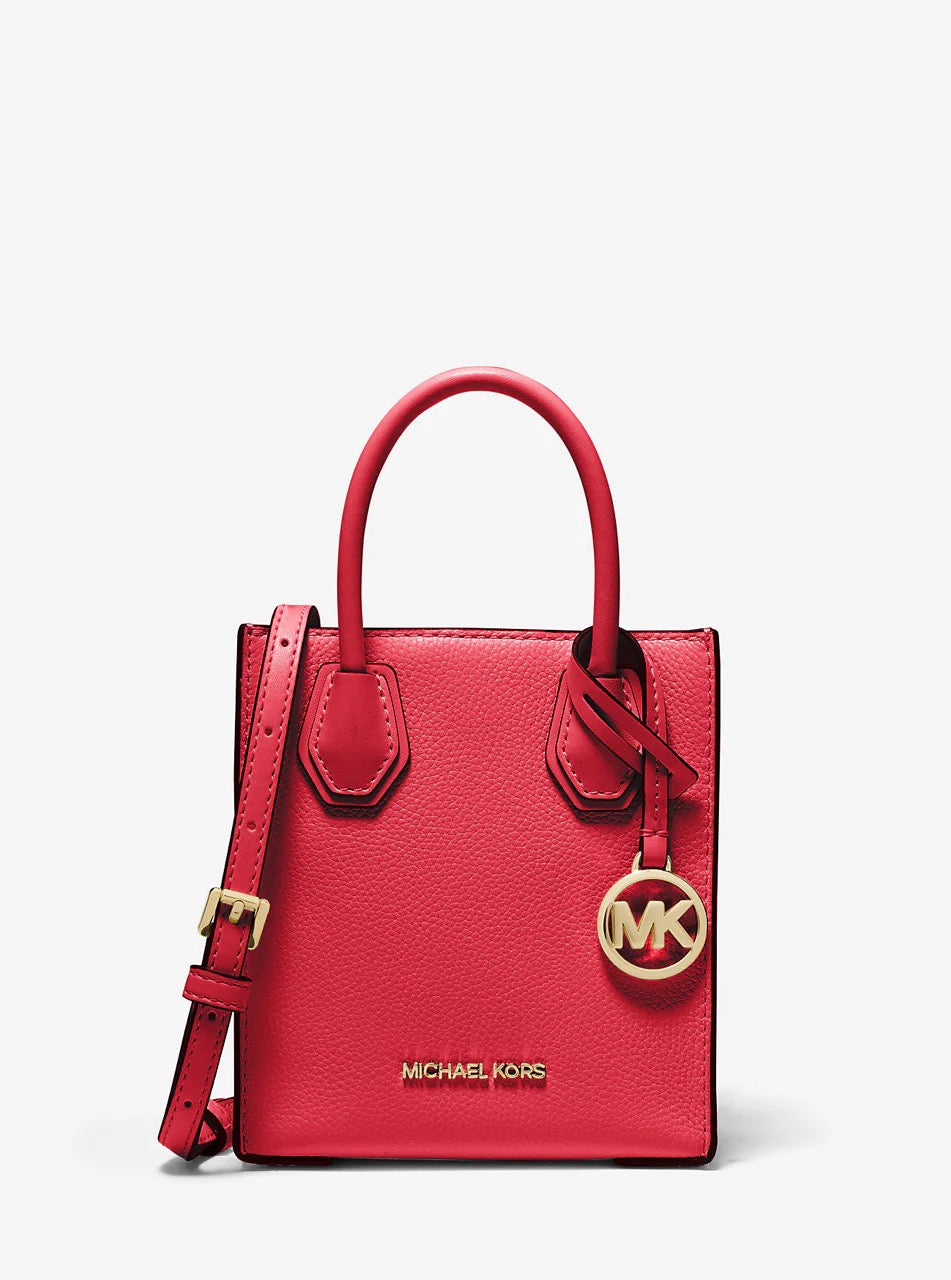 Discover the Michael Kors Mercer XS NS Shopper Crossbody: A Bright Red 