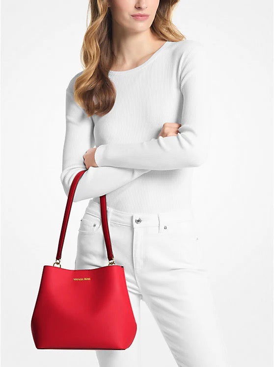 Discover a Pop of Color with Michael Kors Pratt Medium Bucket Shoulder Bag