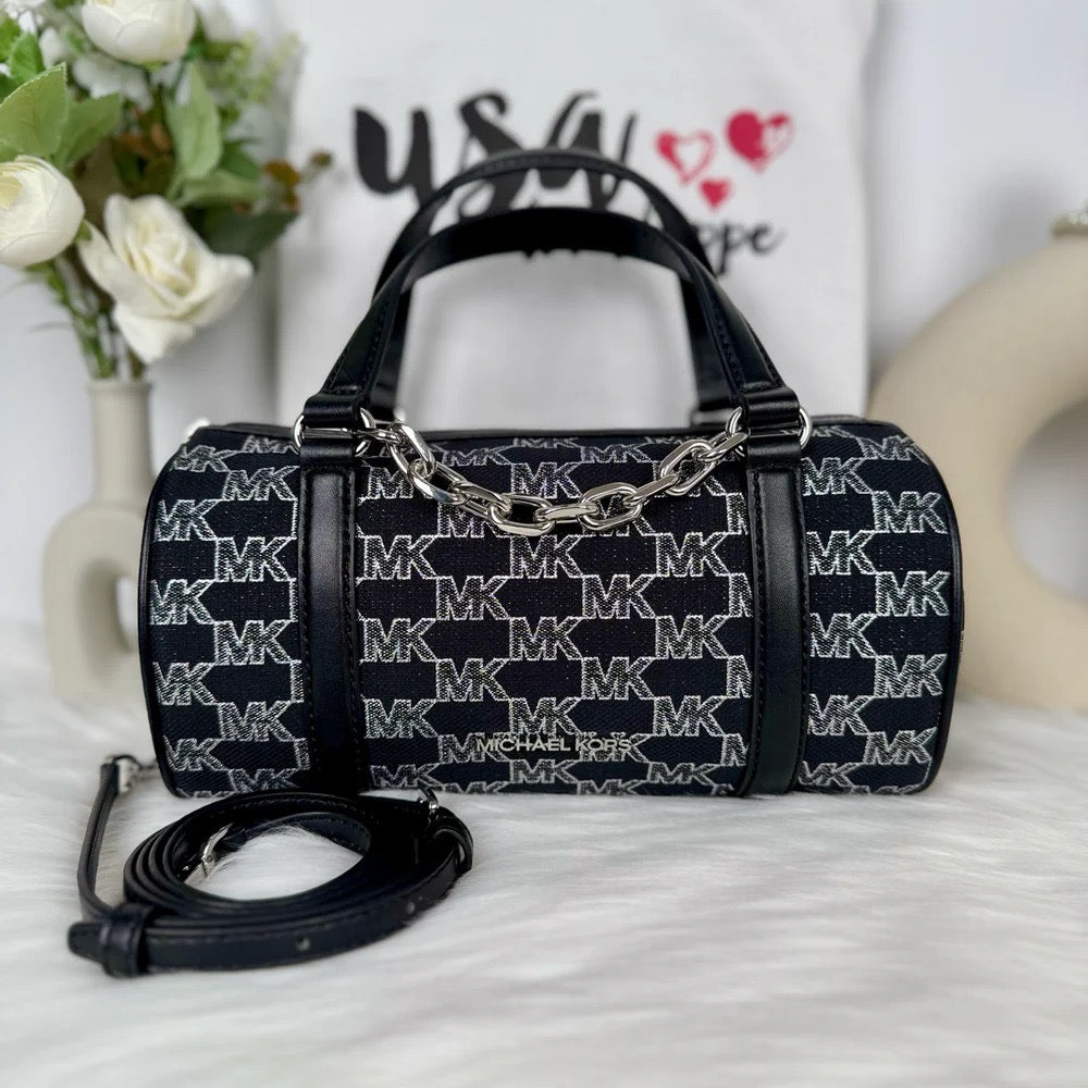 Elevate Your Style with the Michael Kors Zooey Medium Barrel Messenger in Signature Black Multi – Best Price Guaranteed!