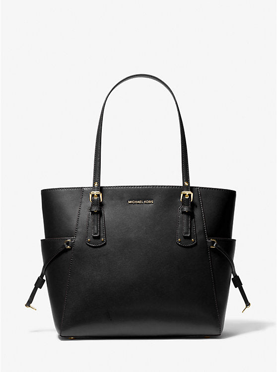 Michael Kors Bag Malaysia Michael Kors Voyager Small Leather Tote Bag in Black 30H1GV6T1L