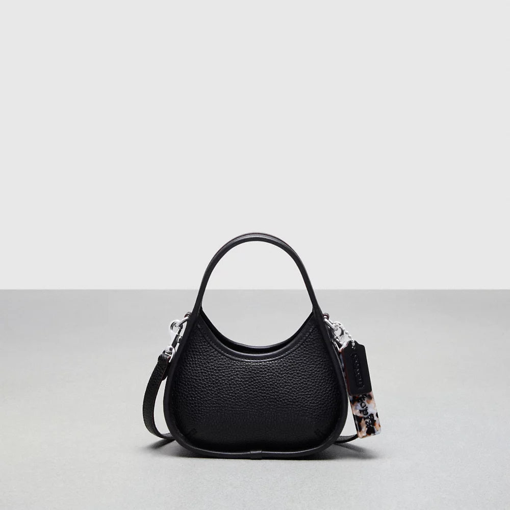 Coach small black hot sale leather shoulder bag