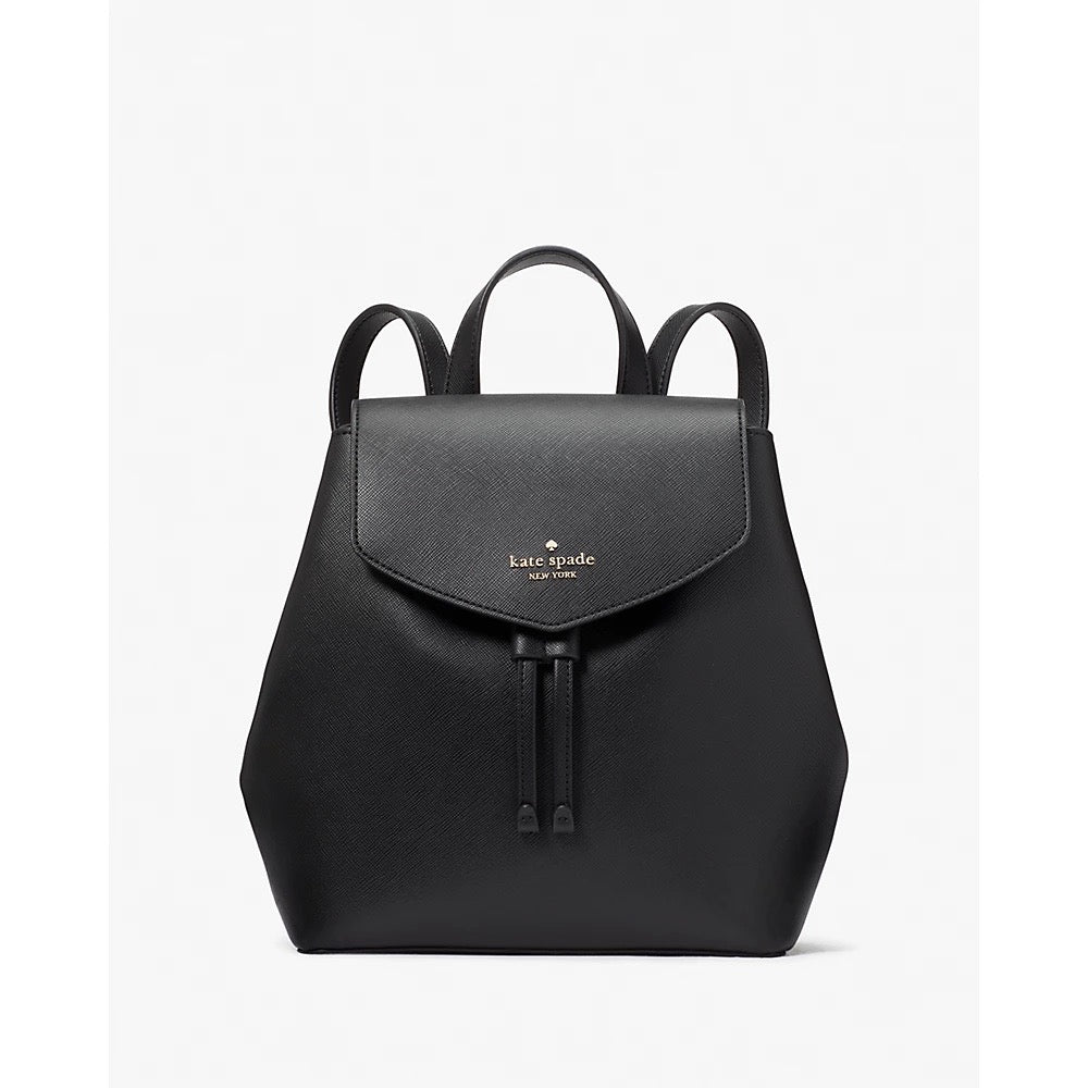 Kate Spade Bag Malaysia | Kate Spade Lizzie Medium Flap Backpack in Black  (KE895)