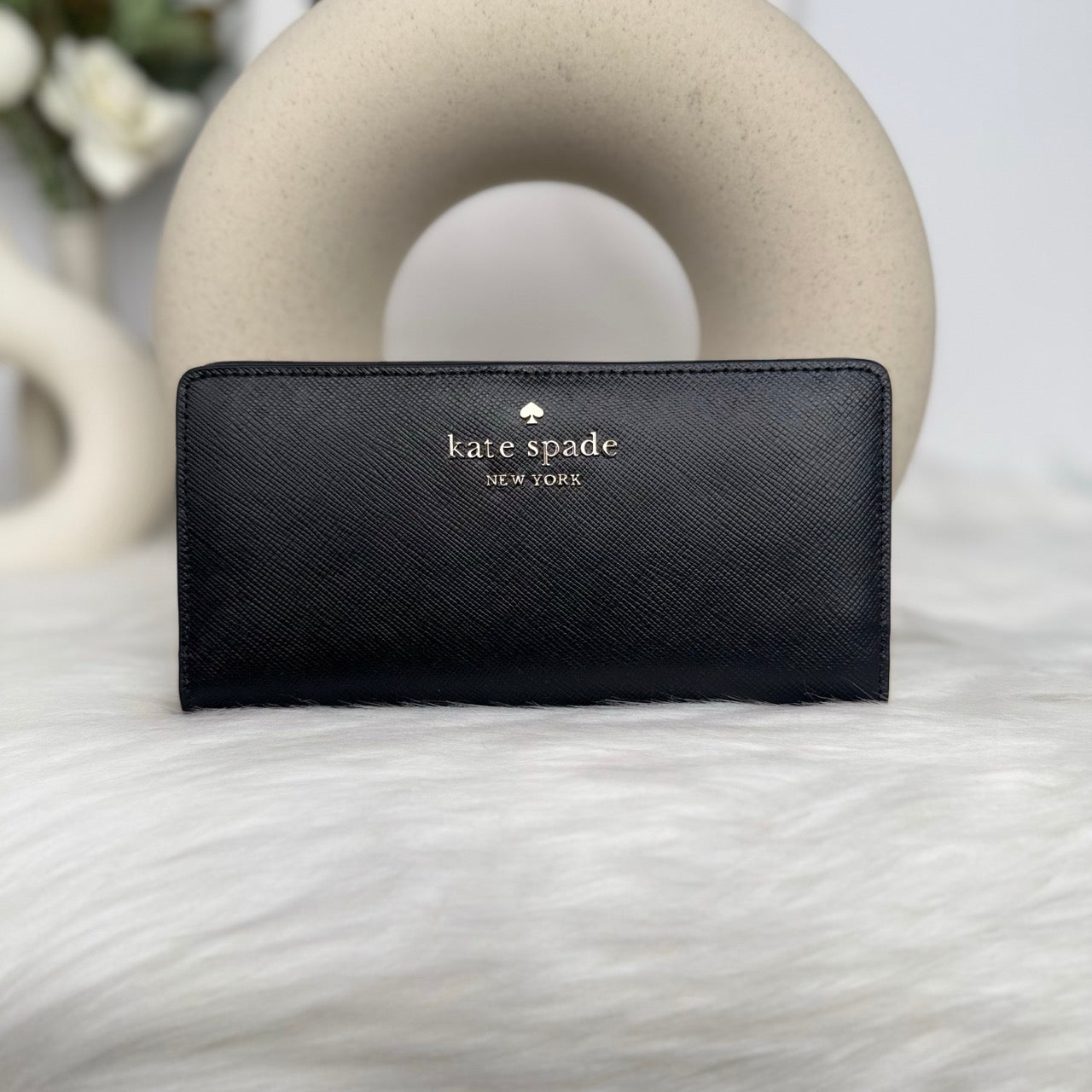 Kate spade stacy wallet black online