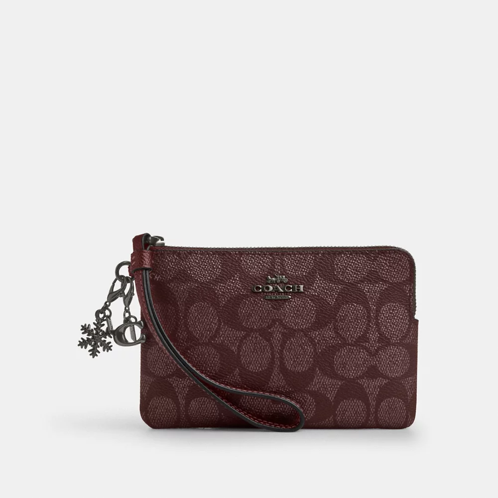 Selling Coach Large Wristlet In Signature Canvas