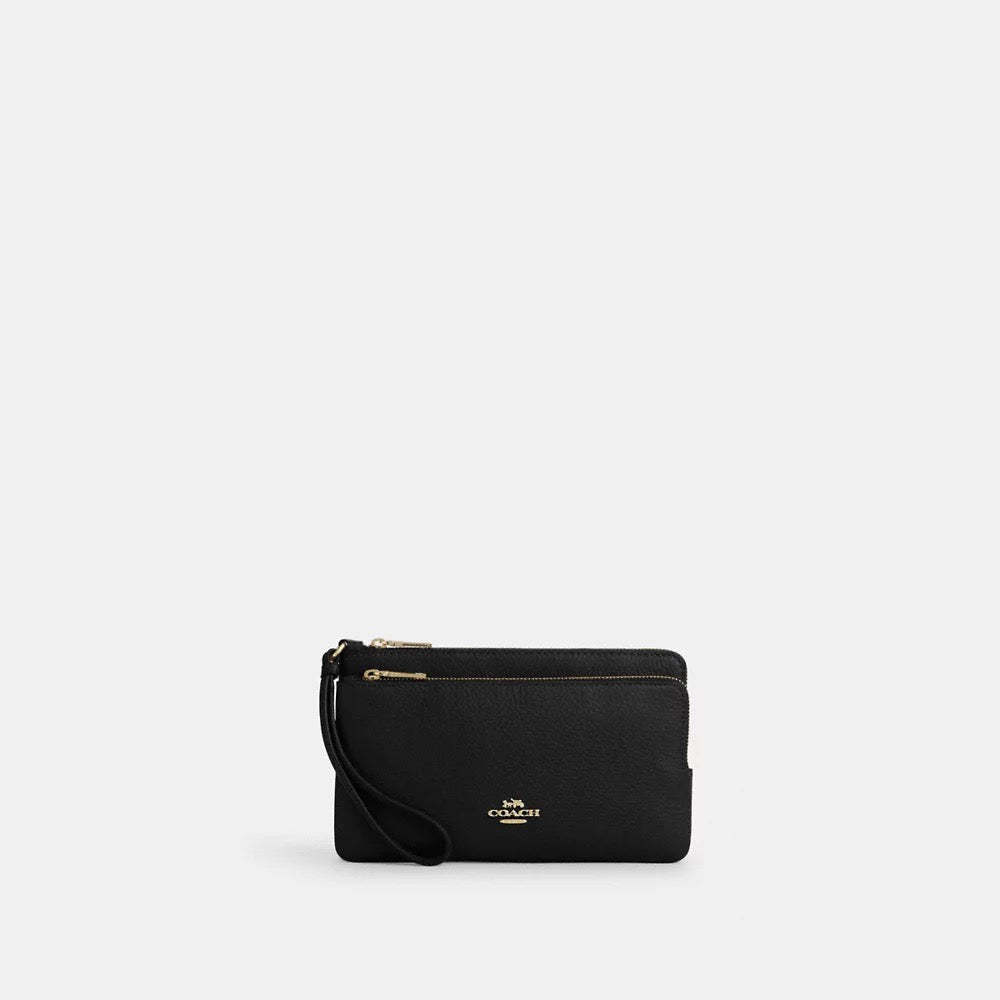 Coach Bag Malaysia COACH Double Zip Wallet in Black (GHW)(CU919) - Main Image