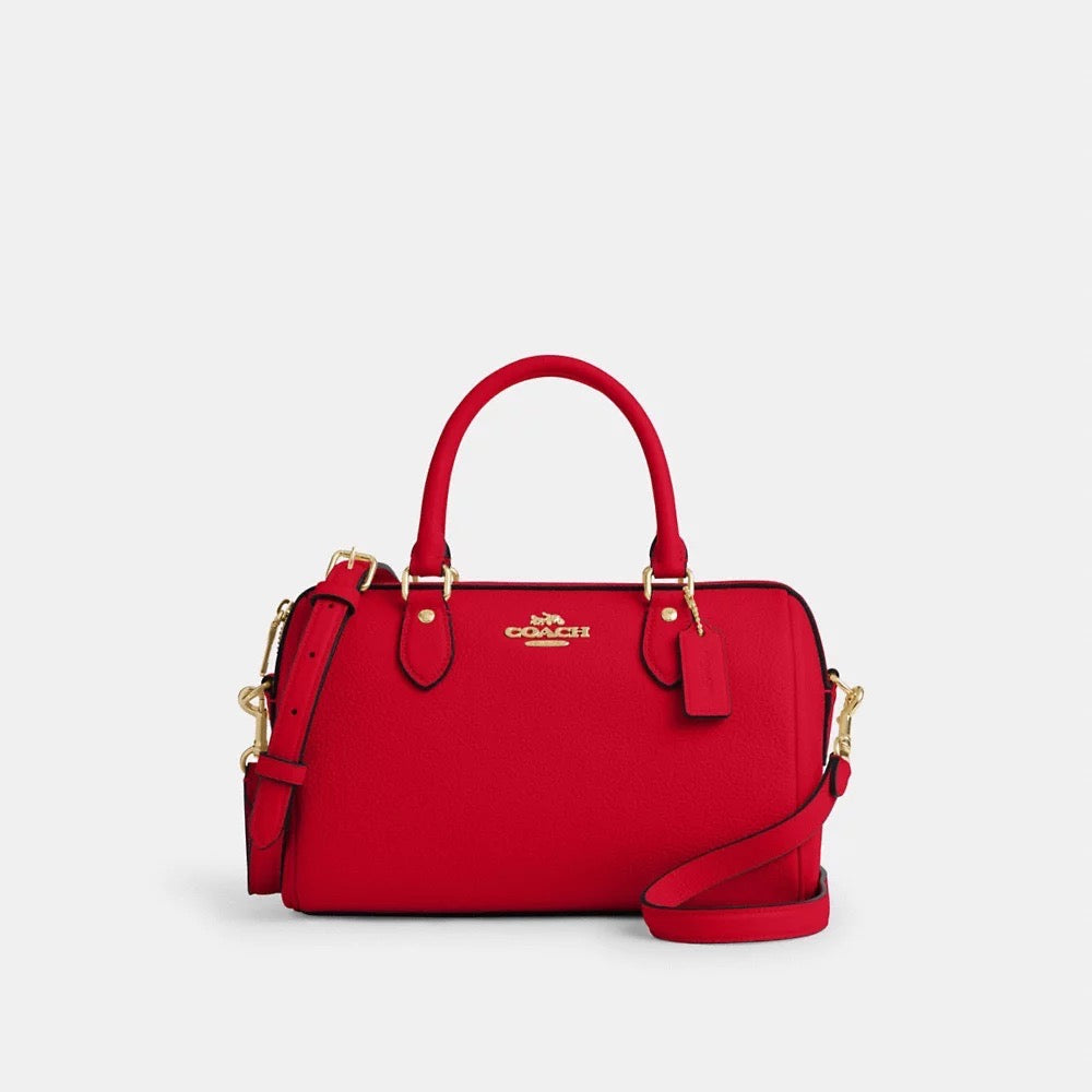 Coach Bag Malaysia COACH Rowan Satchel Bag in Bold Red CV962