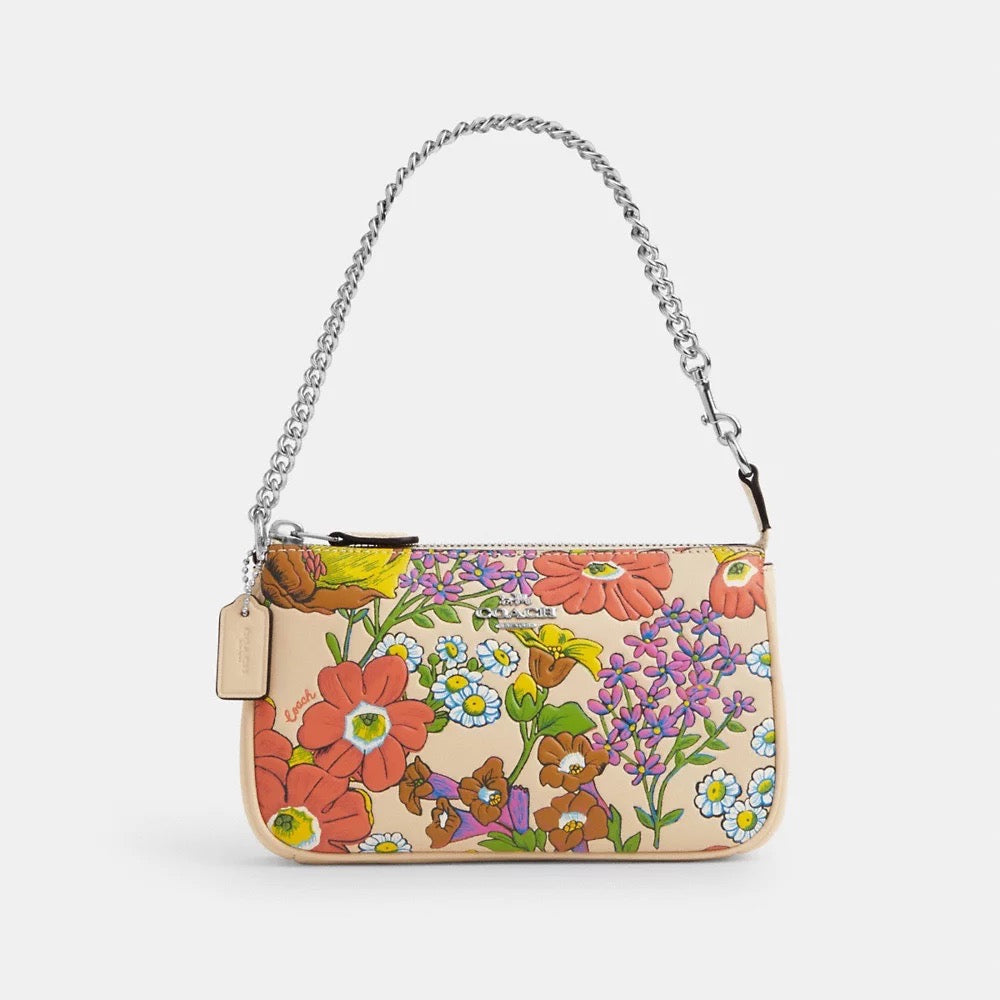 [INCOMING ETA END MAY 2024] C0ACH Nolita 19 With Floral Print in Ivory Multi (CR365)
