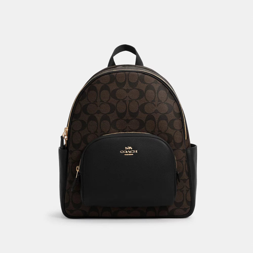 Coach signature top canvas backpack