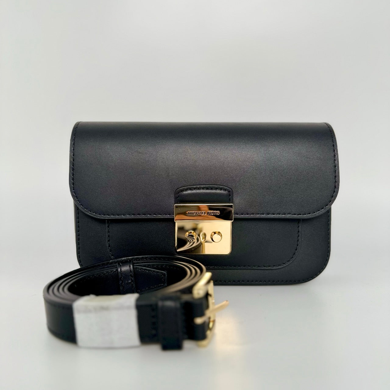 Michael Kors Sloan Editor Small Flap Belt Bag in Black (35R3GS9N1L)