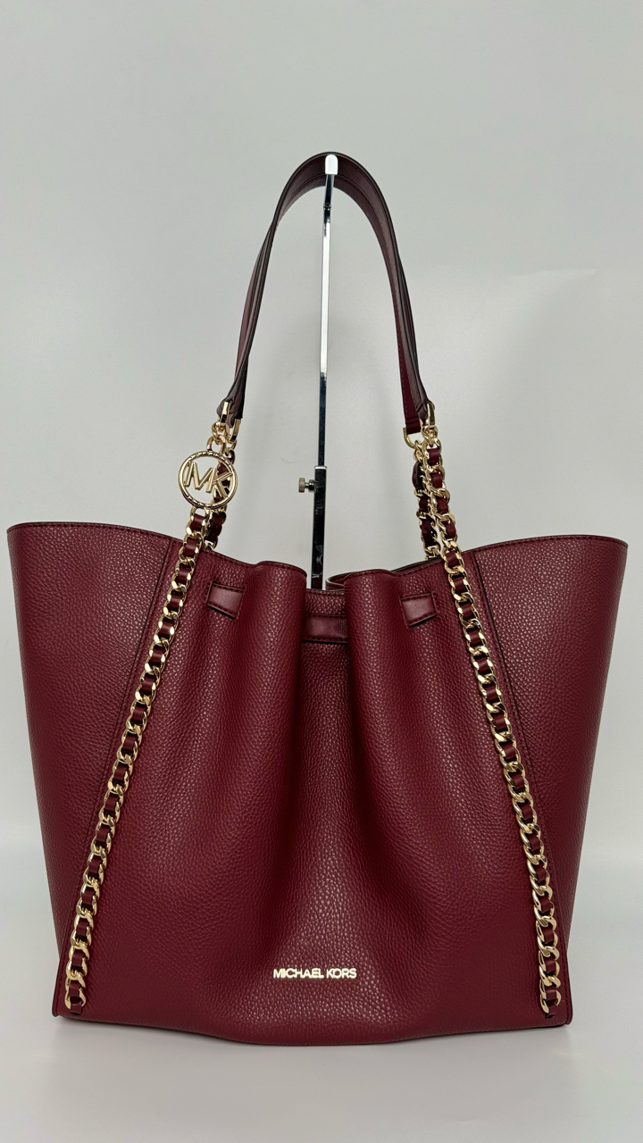 Michael Kors Bag Malaysia Michael Kors Mina Large Belted Chain Inly Shoulder Bag in Luggage 35H3G4MT7I
