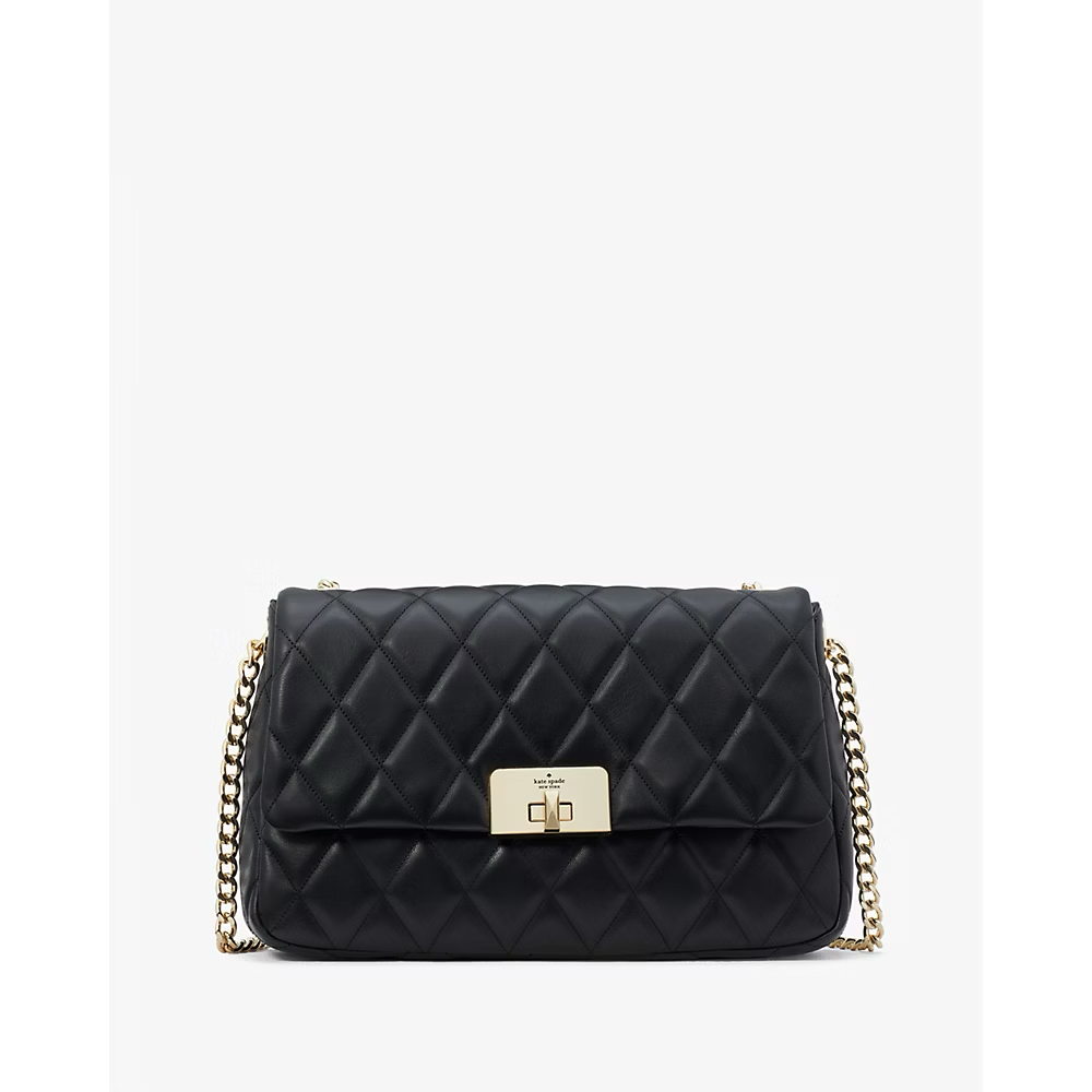 Kate Spade Bag Malaysia Kate Spade Carey Medium Flap Shoulder Bag in Black KH228