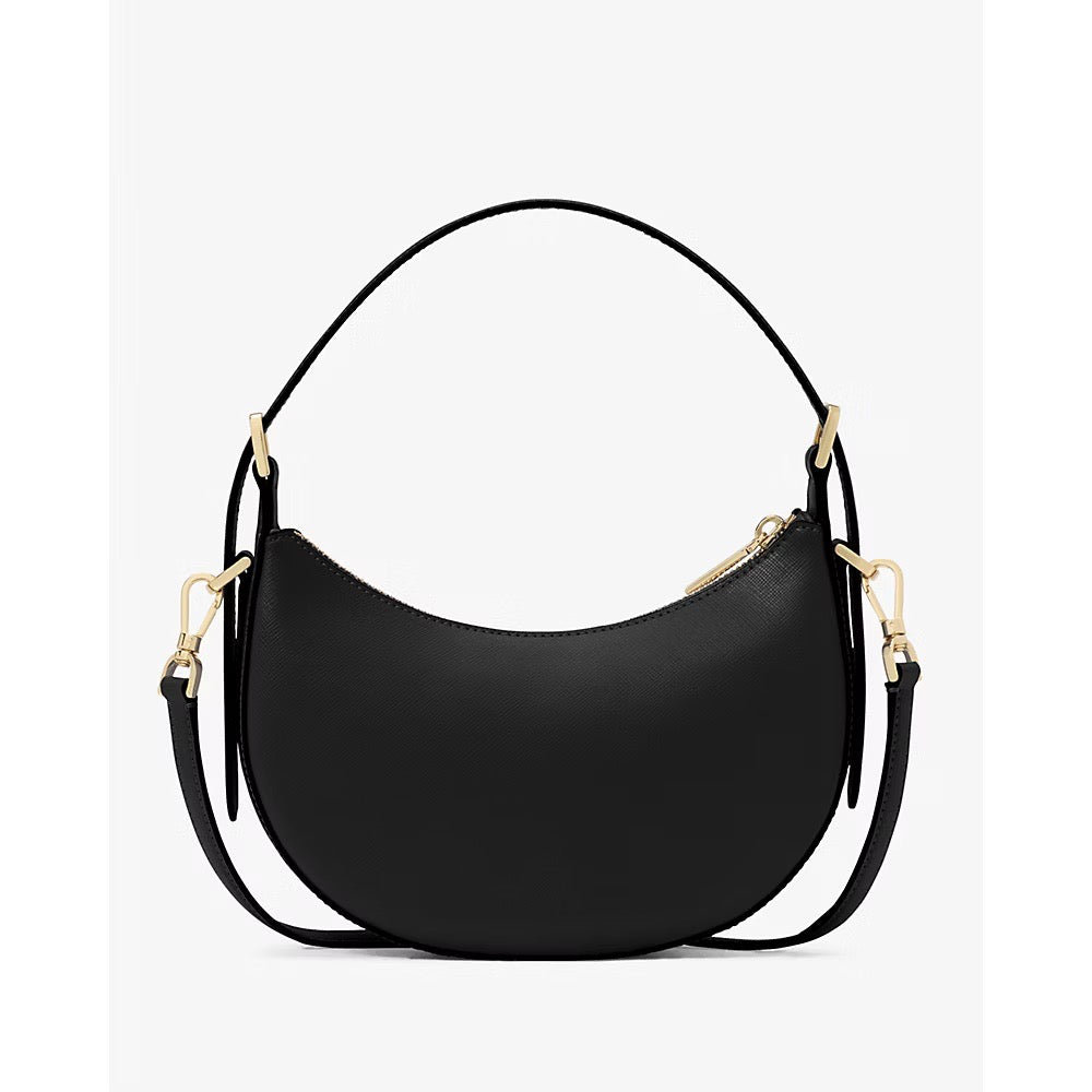 AUCTION Kate Spade Madison Saffiano Leather Crescent Shoulder Bag in Black (KK949)