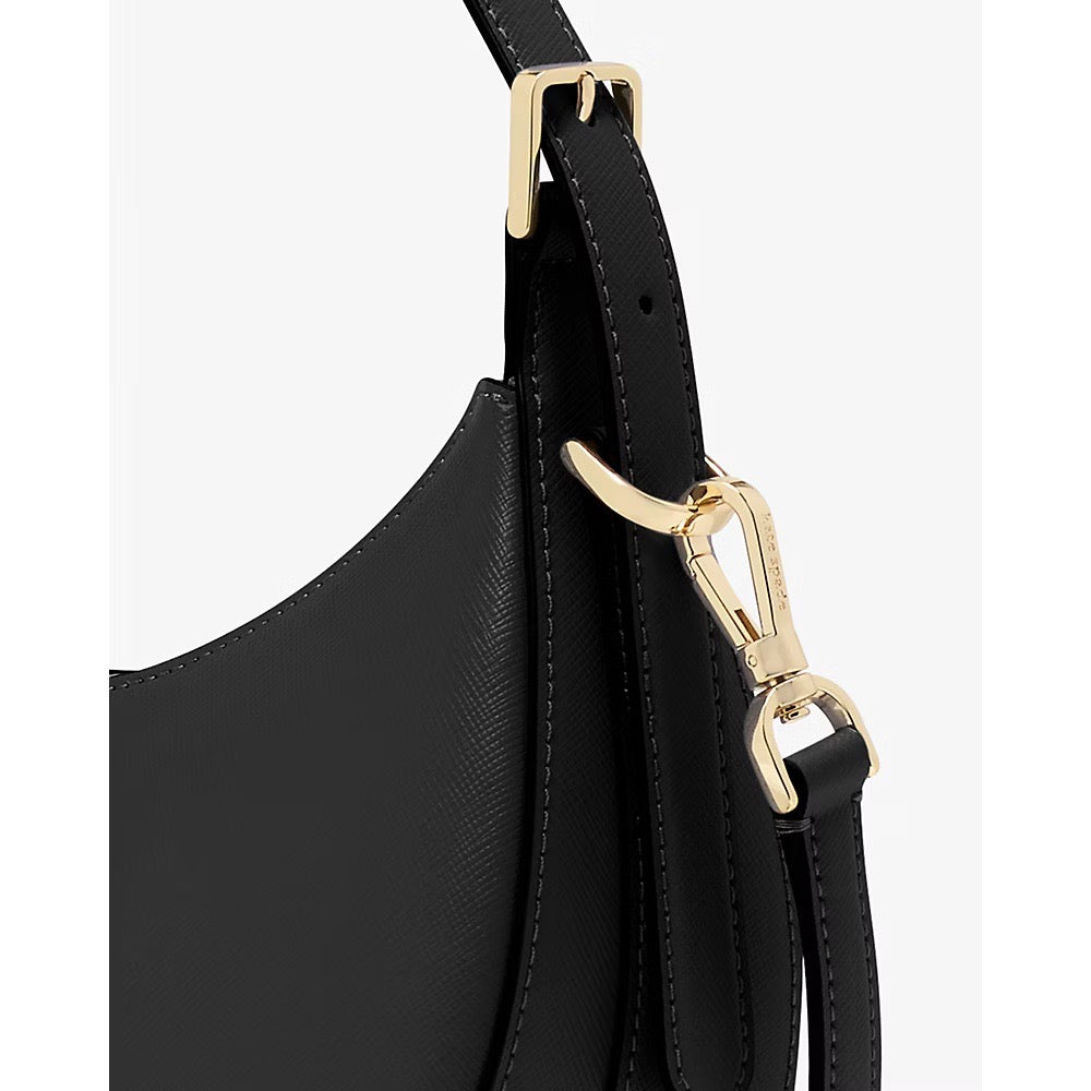 AUCTION Kate Spade Madison Saffiano Leather Crescent Shoulder Bag in Black (KK949)