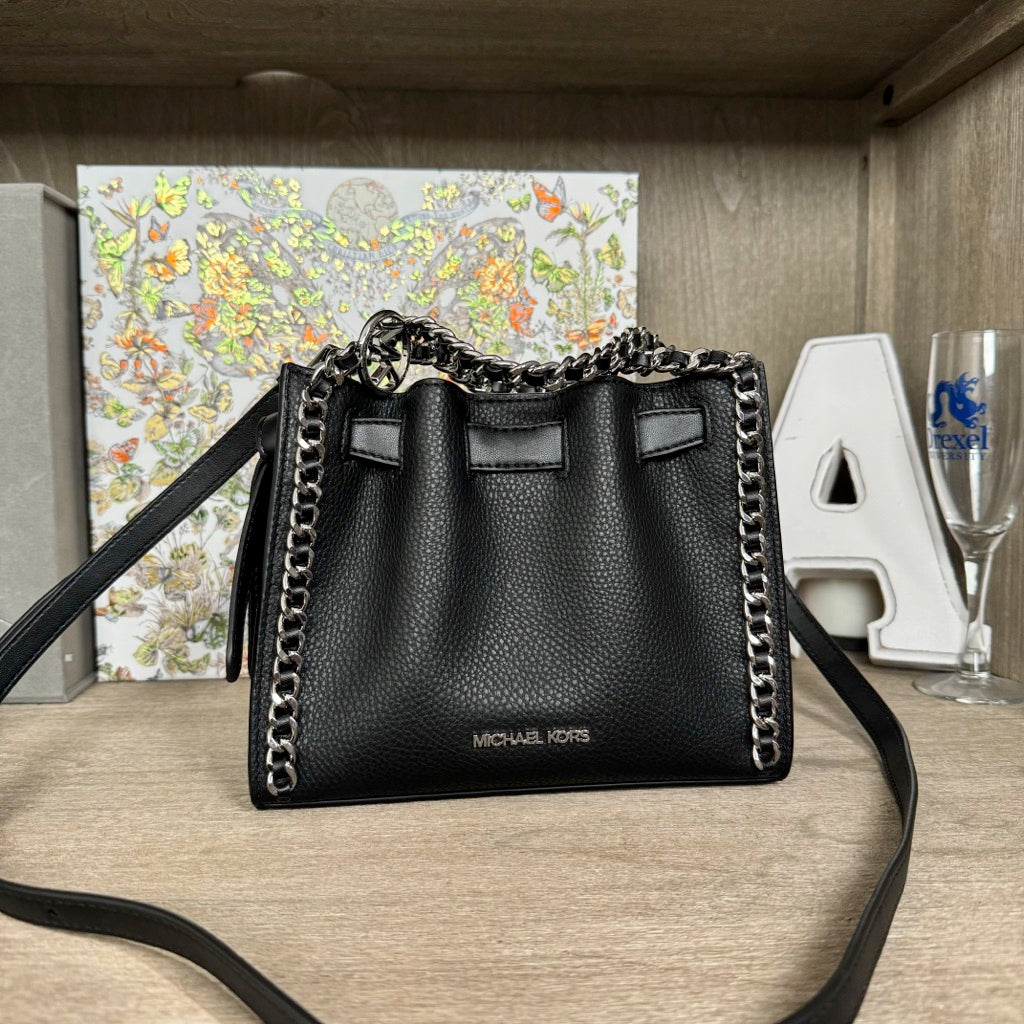 MK Mina Small Belted Chain Inly Crossbody in Black (35H3G4MC1I)