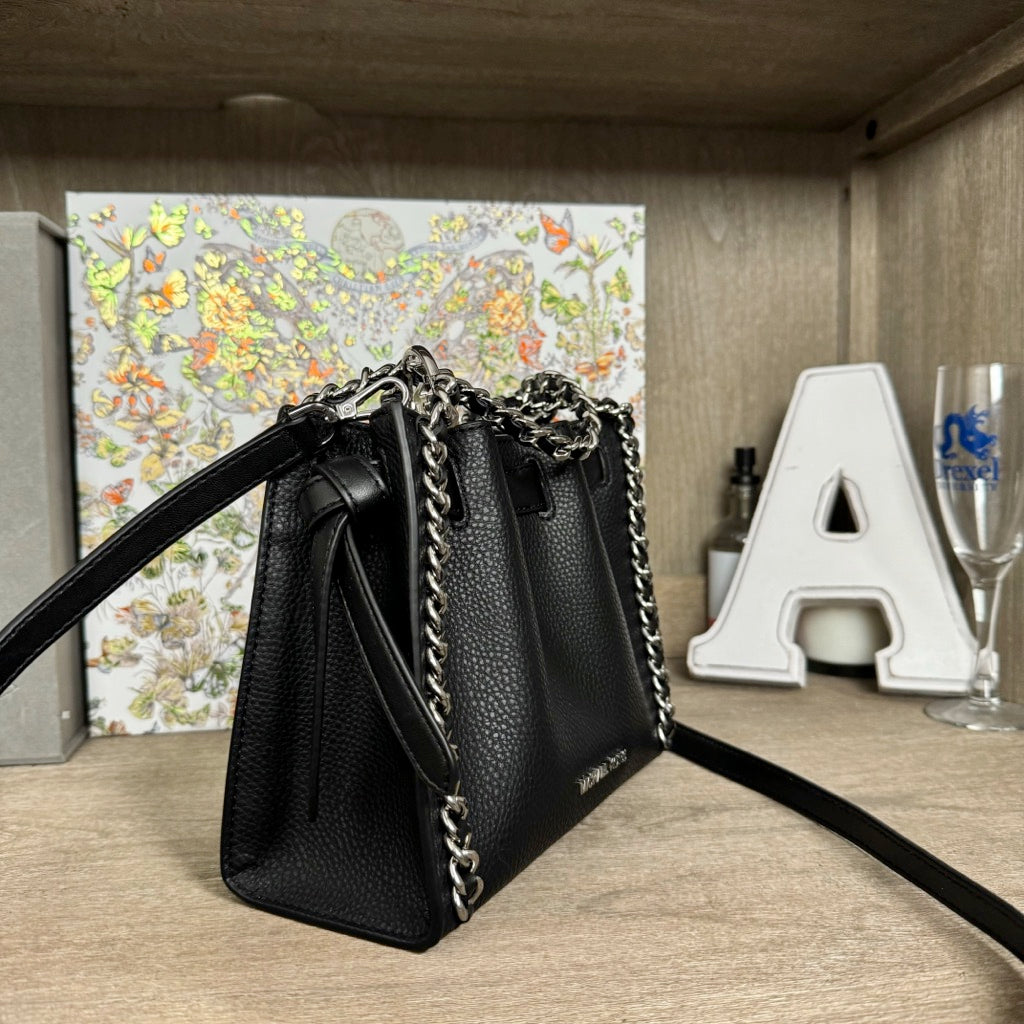 MK Mina Small Belted Chain Inly Crossbody in Black (35H3G4MC1I)