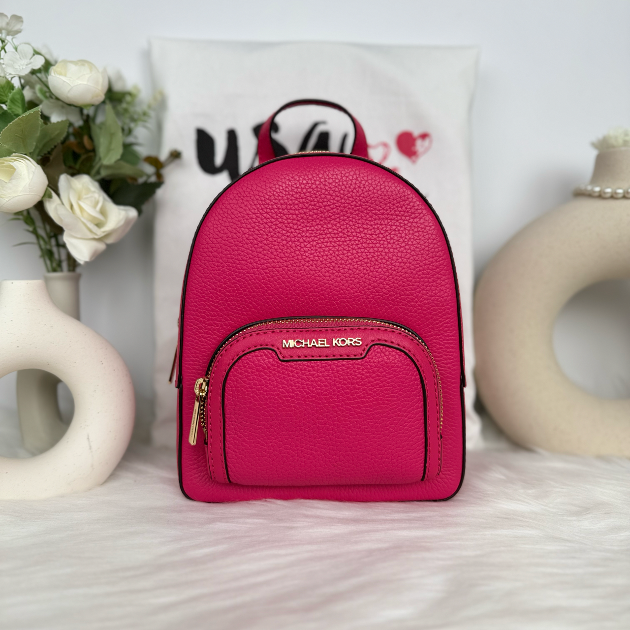 Michael Kors Bag Malaysia Michael Kors Jaycee XS Convertible Zip Pkt Backpack in Electric Pink 35H3G8TB1L