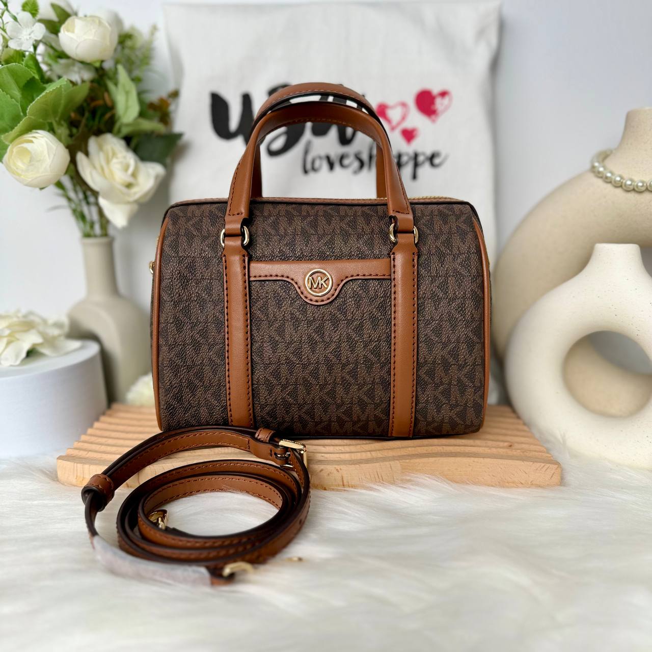 Brown michael kors bags best sale