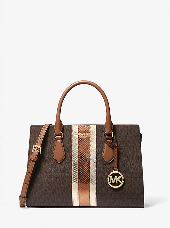 Mk satchel brown clearance