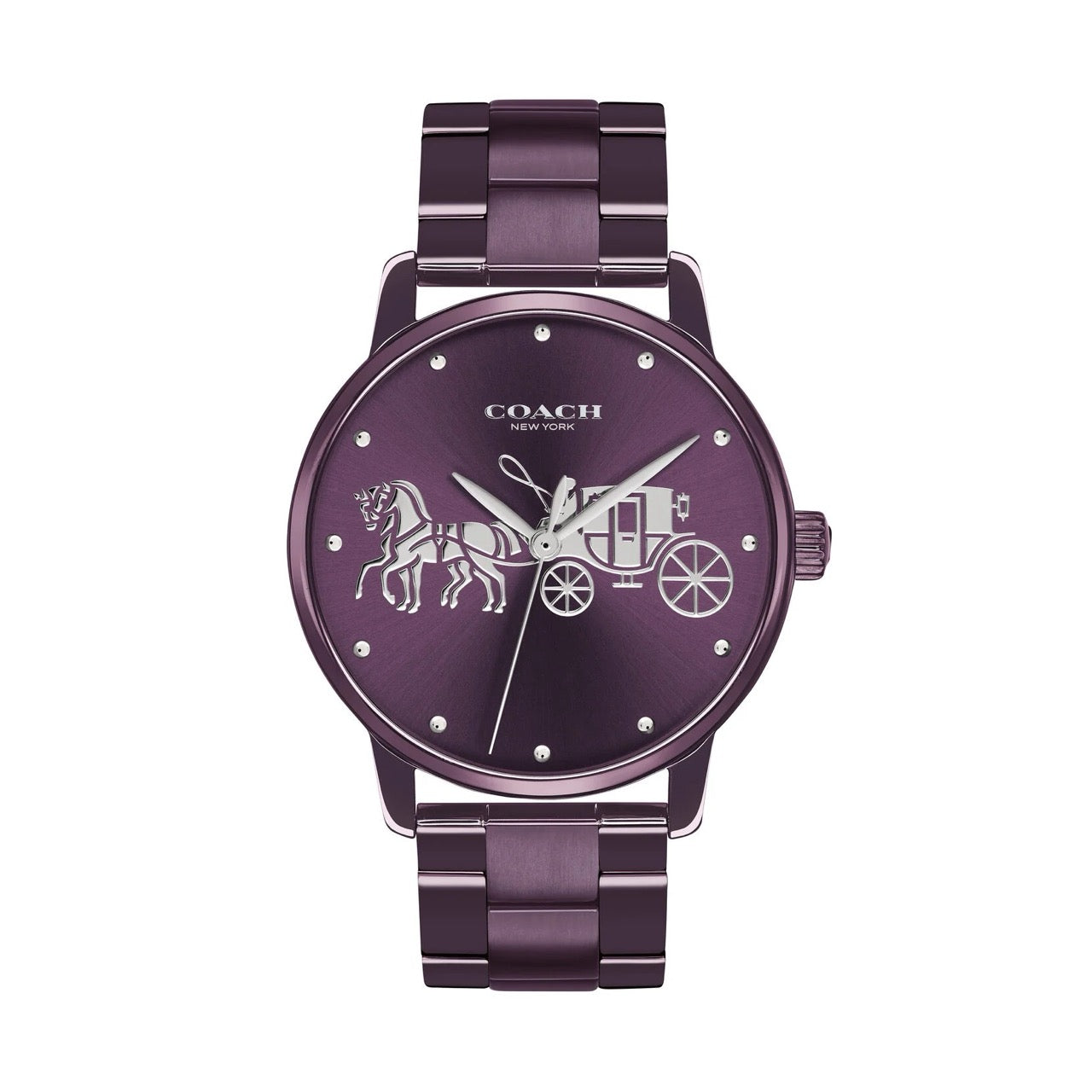 C0ACH Horse and Carriage Grand Women's Watch, 36mm in Purple