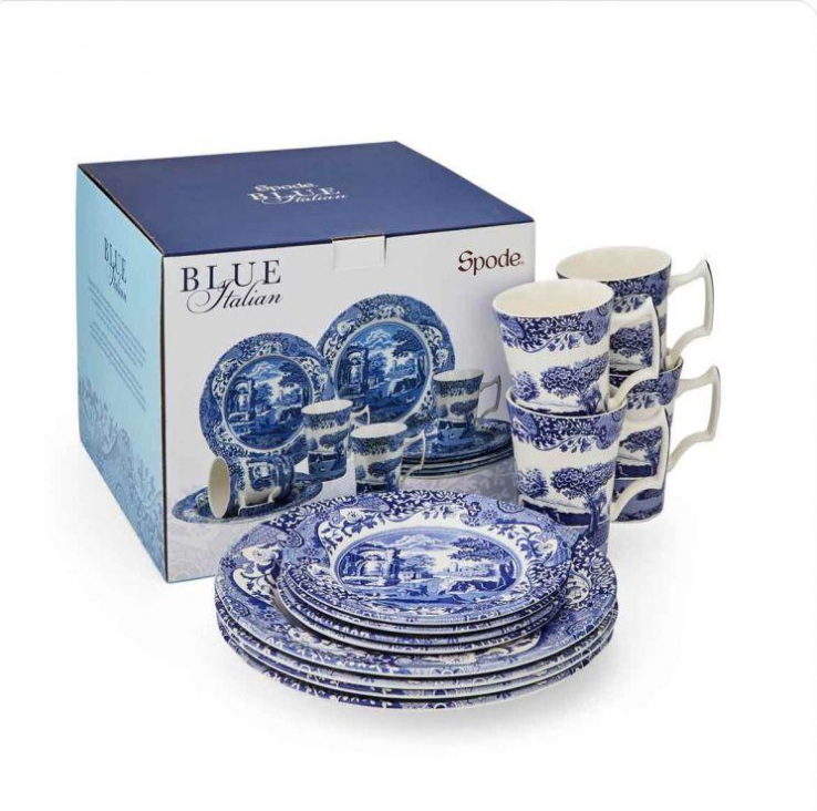 Spode Blue Italian 12-Piece Dinnerware Set