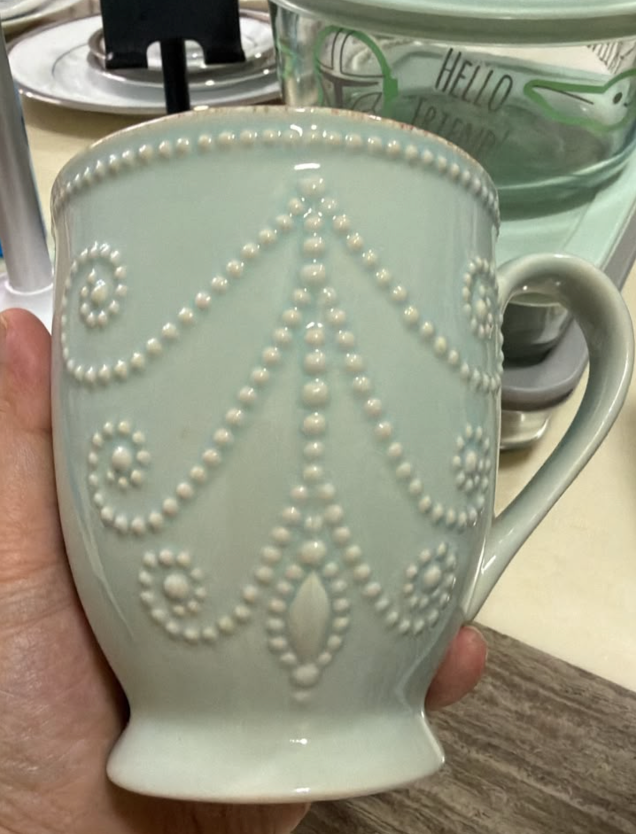 Lenox French Perle Ice Blue Stoneware Mugs – 3 Pieces