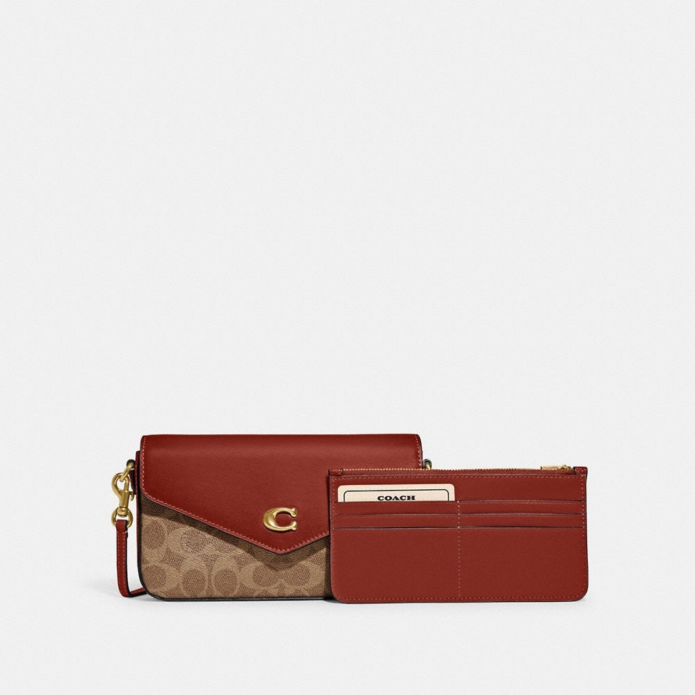COACH Wyn Crossbody In Signature Canvas in Tan/Rust (C8442)