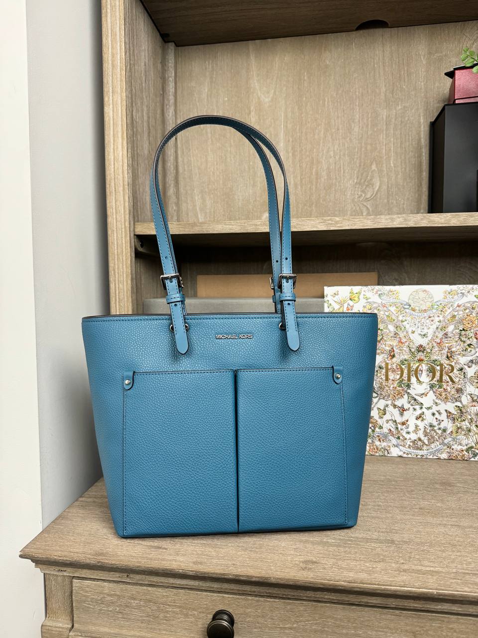 Michael kors cheap teal tote