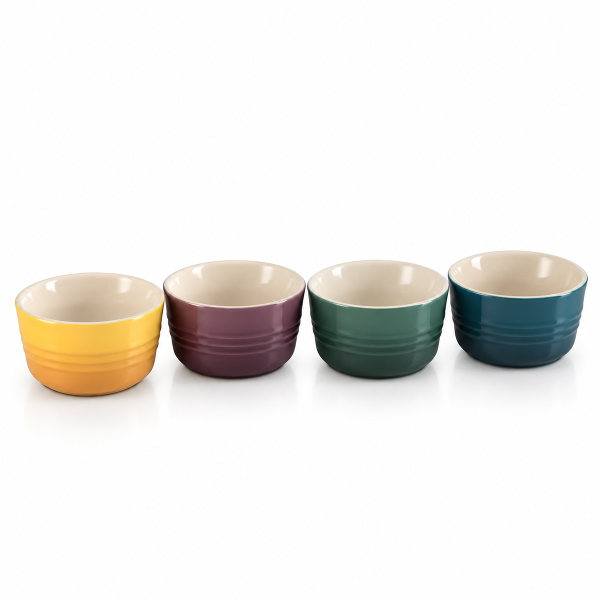 Le Creuset Botanique Collection set of four 3.5 oz mini stoneware ramekins