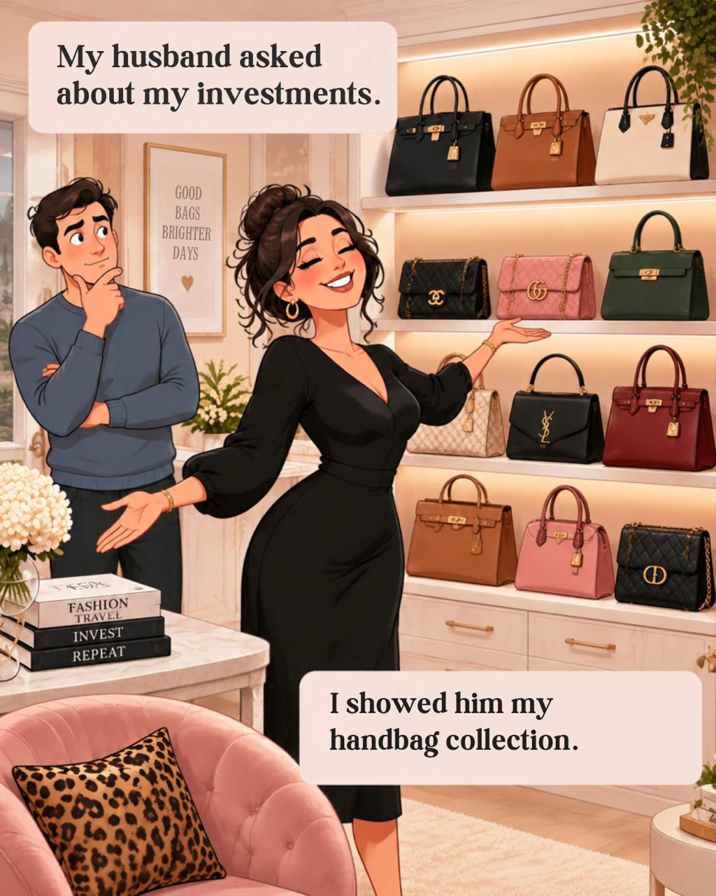 My Husband Asked About My Investments. I Showed Him My Handbag Collection!