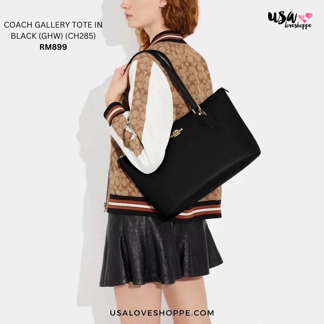 Your Gateway to Luxury: The COACH Gallery Tote in Black (CH285)