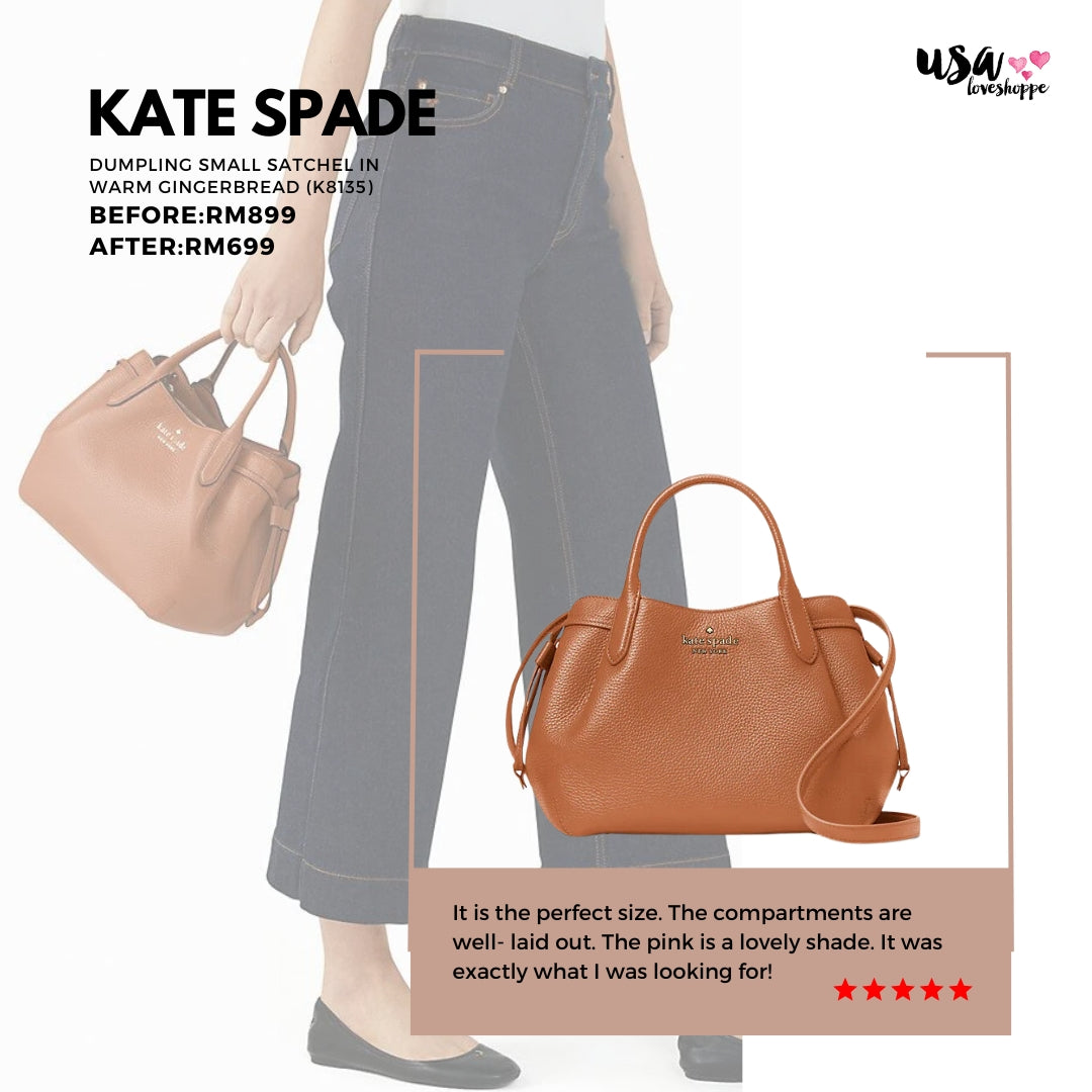 Elevate Your Chic Factor: The Kate Spade Dumpling Small Satchel in Warm Gingerbread
